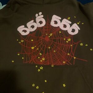 Sp5der 555 Hoodie – Brown / Pink